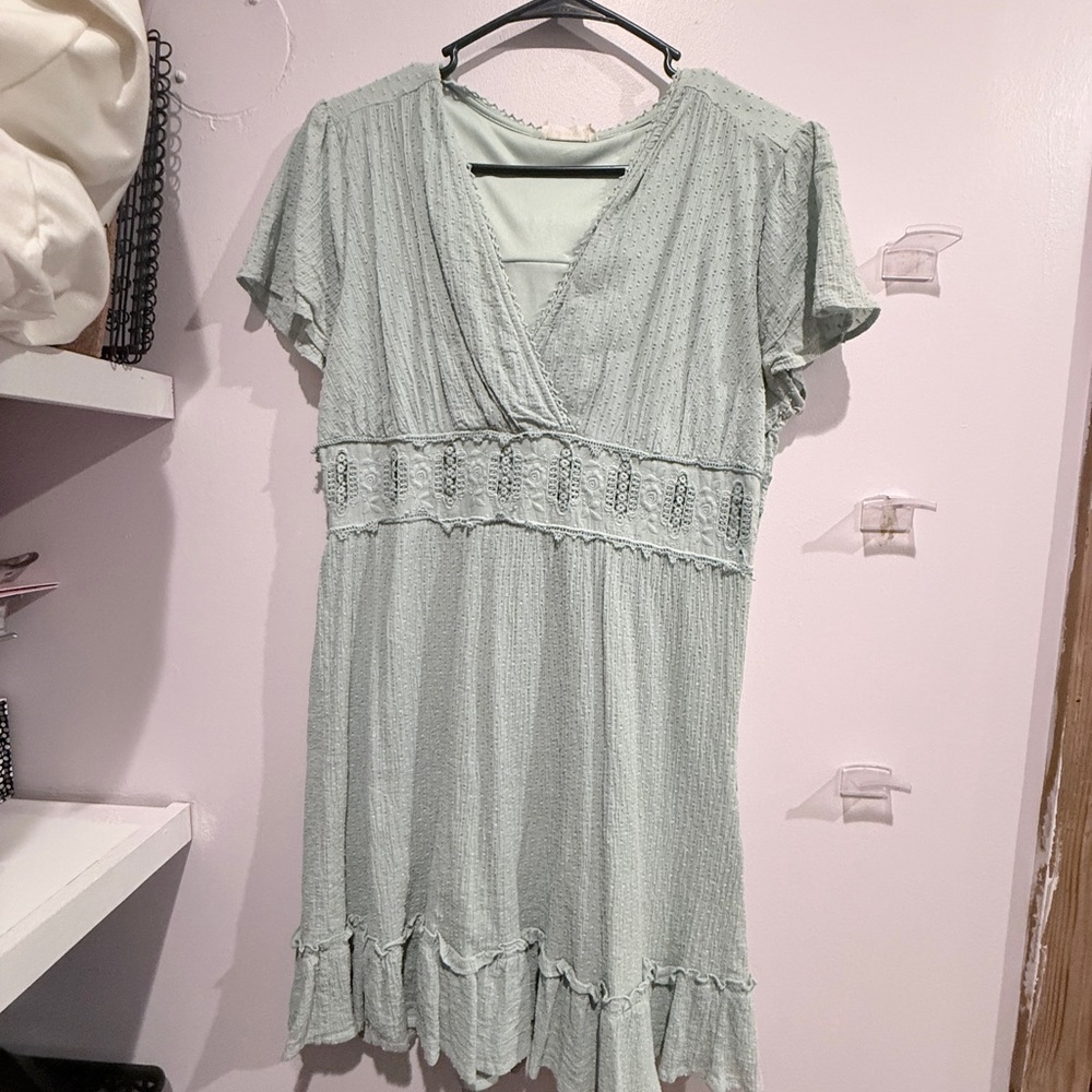 Altar'd State Light Green Mini Dress